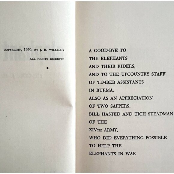 Elephant Bill Lt Col Williams 1950 First Edition Burma Biography HC Photos BKBX5 - Picture 9 of 10